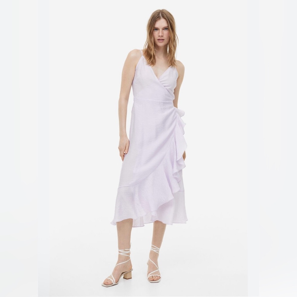 H&M Purple Asymmetrical Wrap Sundress